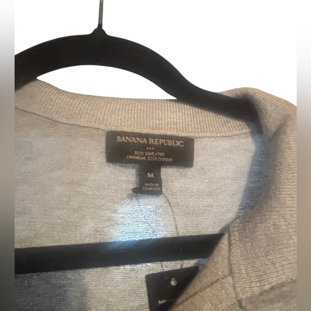 NWT Banana Republic 1/4 Zip Eco Sweater Size M Sustainable Sweater - Picture 3 of 7